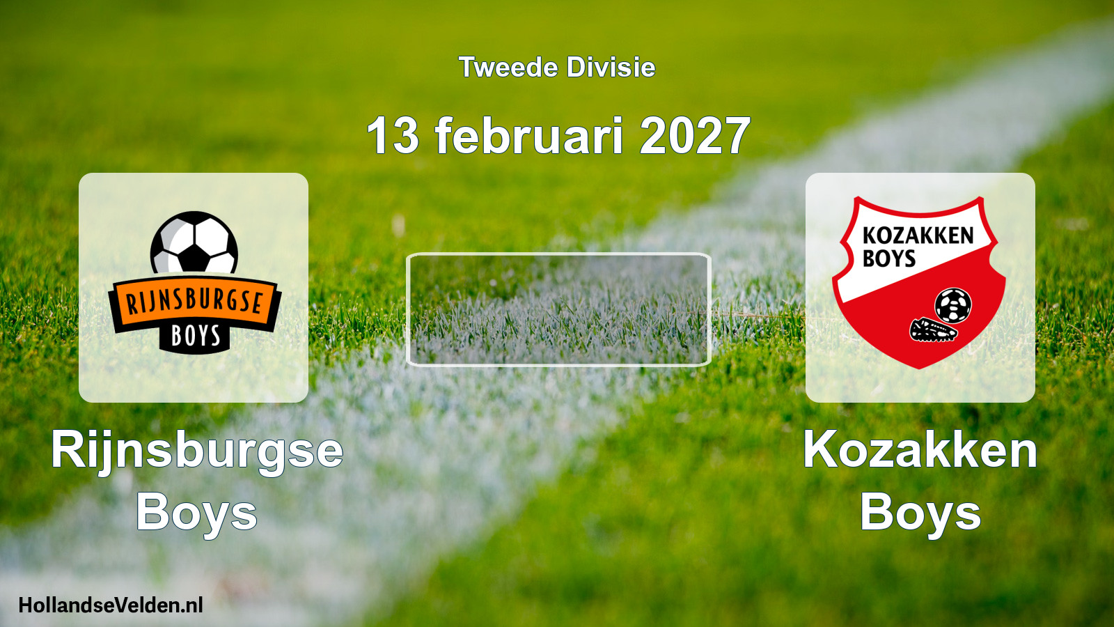Scheduled Match: Rijnsburgse Boys - Kozakken Boys (13 February 2027)
