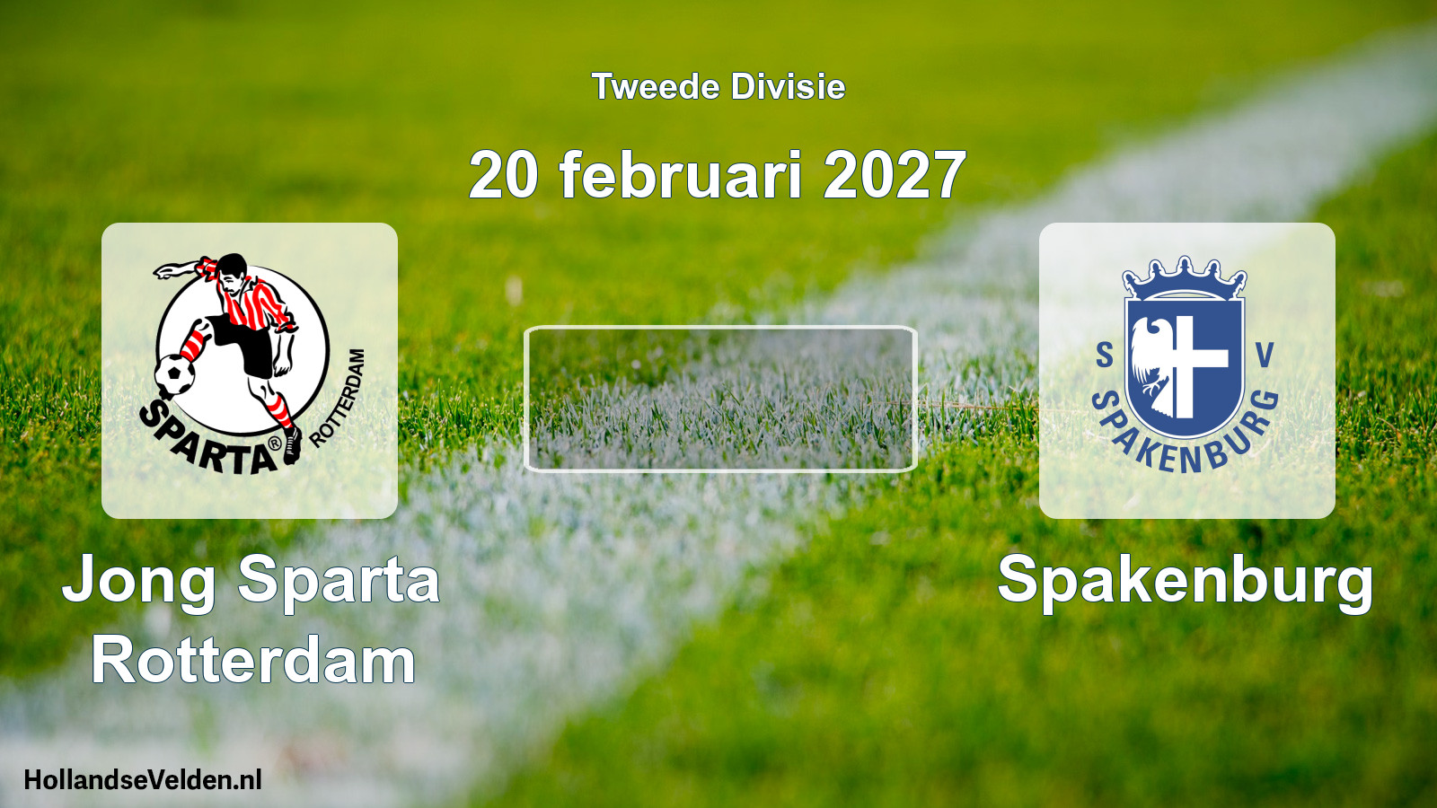 Scheduled Match: Jong Sparta Rotterdam - Spakenburg (20 February 2027)