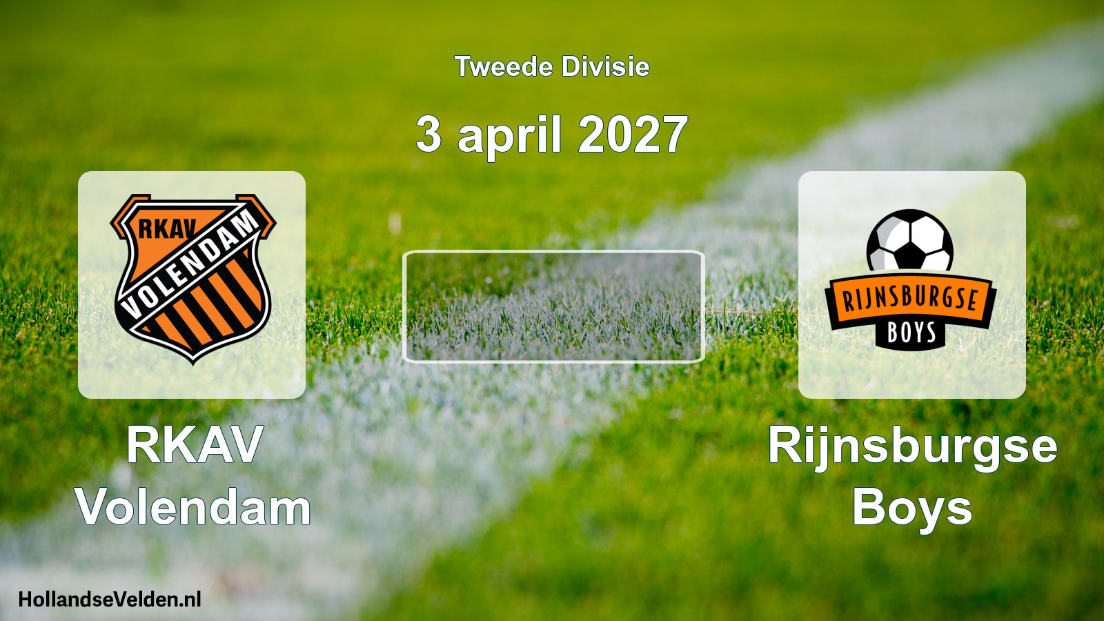 Scheduled Match: RKAV Volendam - Rijnsburgse Boys (3 April 2027)