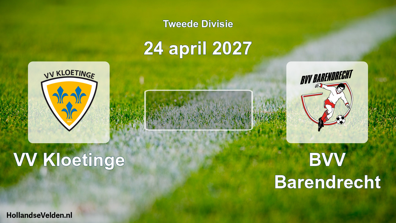 Scheduled Match: VV Kloetinge - BVV Barendrecht (24 April 2027)