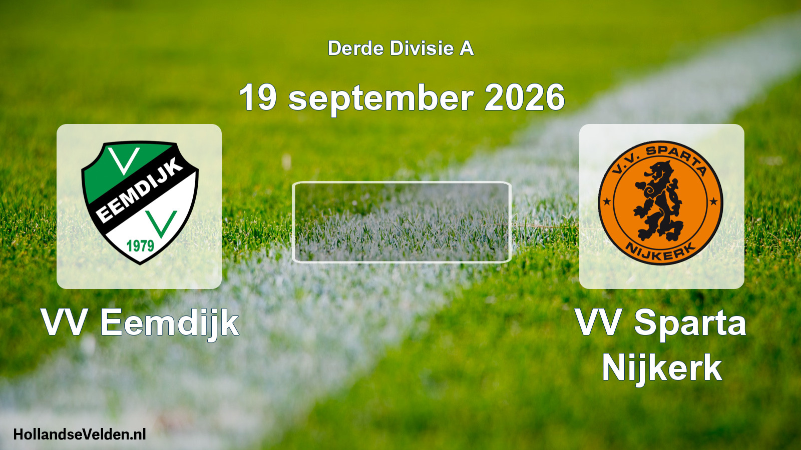 Scheduled Match: VV Eemdijk - VV Sparta Nijkerk (19 September 2026)