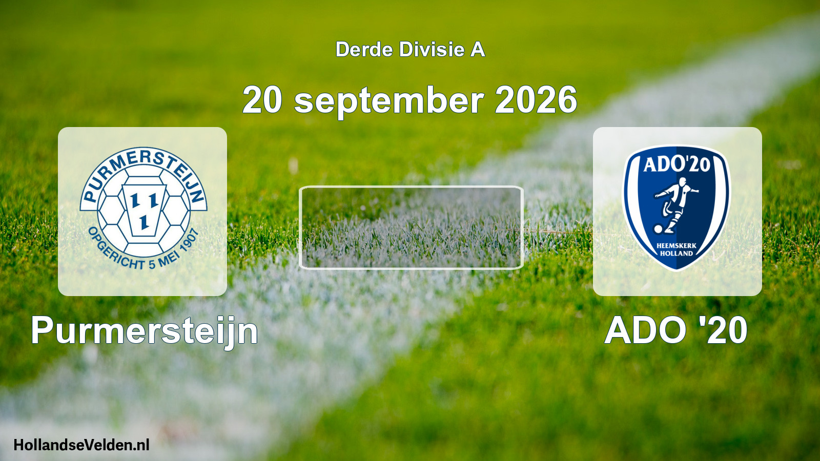 Scheduled Match: Purmersteijn - ADO '20 (20 September 2026)