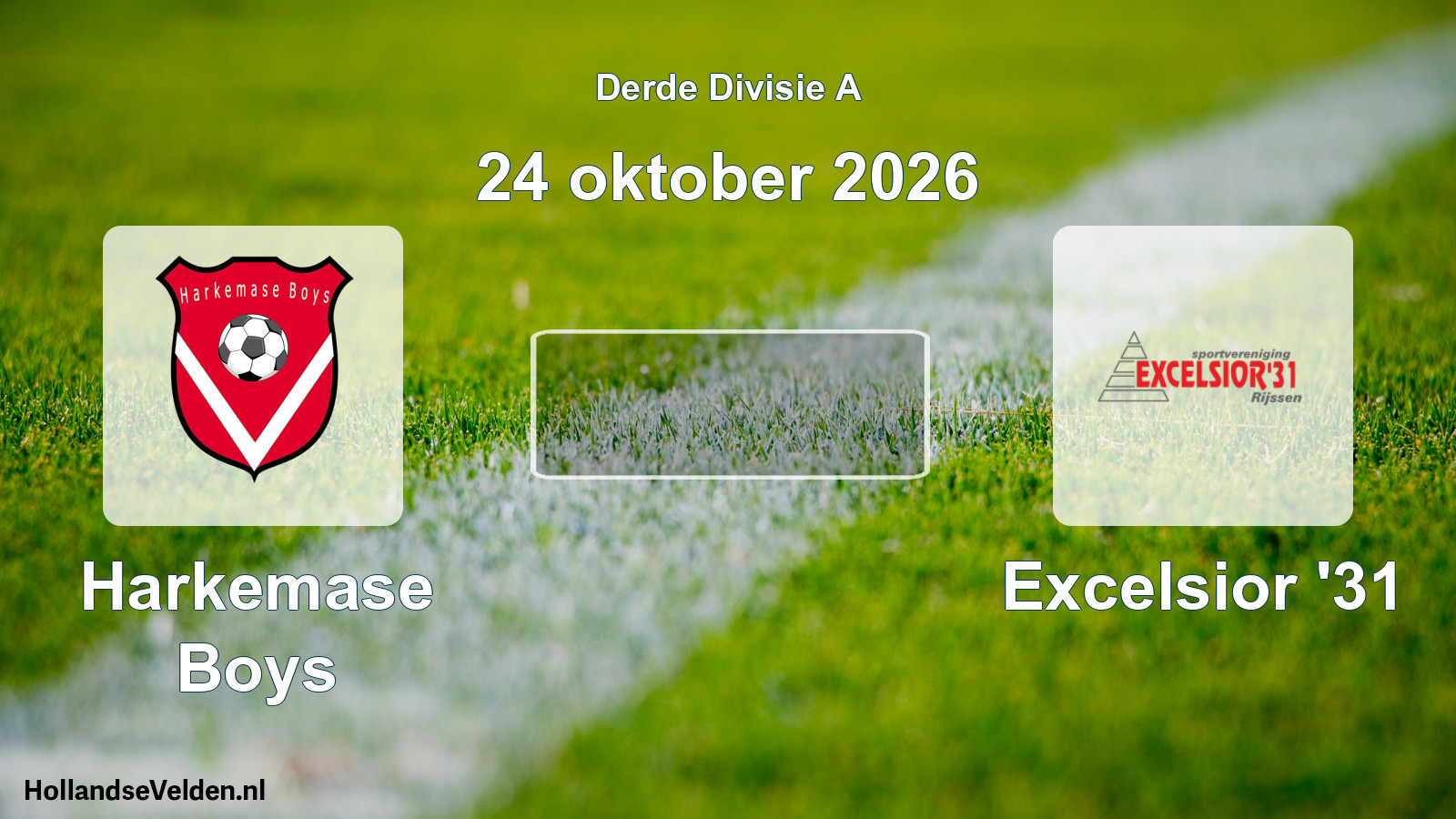 Scheduled Match: Harkemase Boys - Excelsior '31 (24 October 2026)