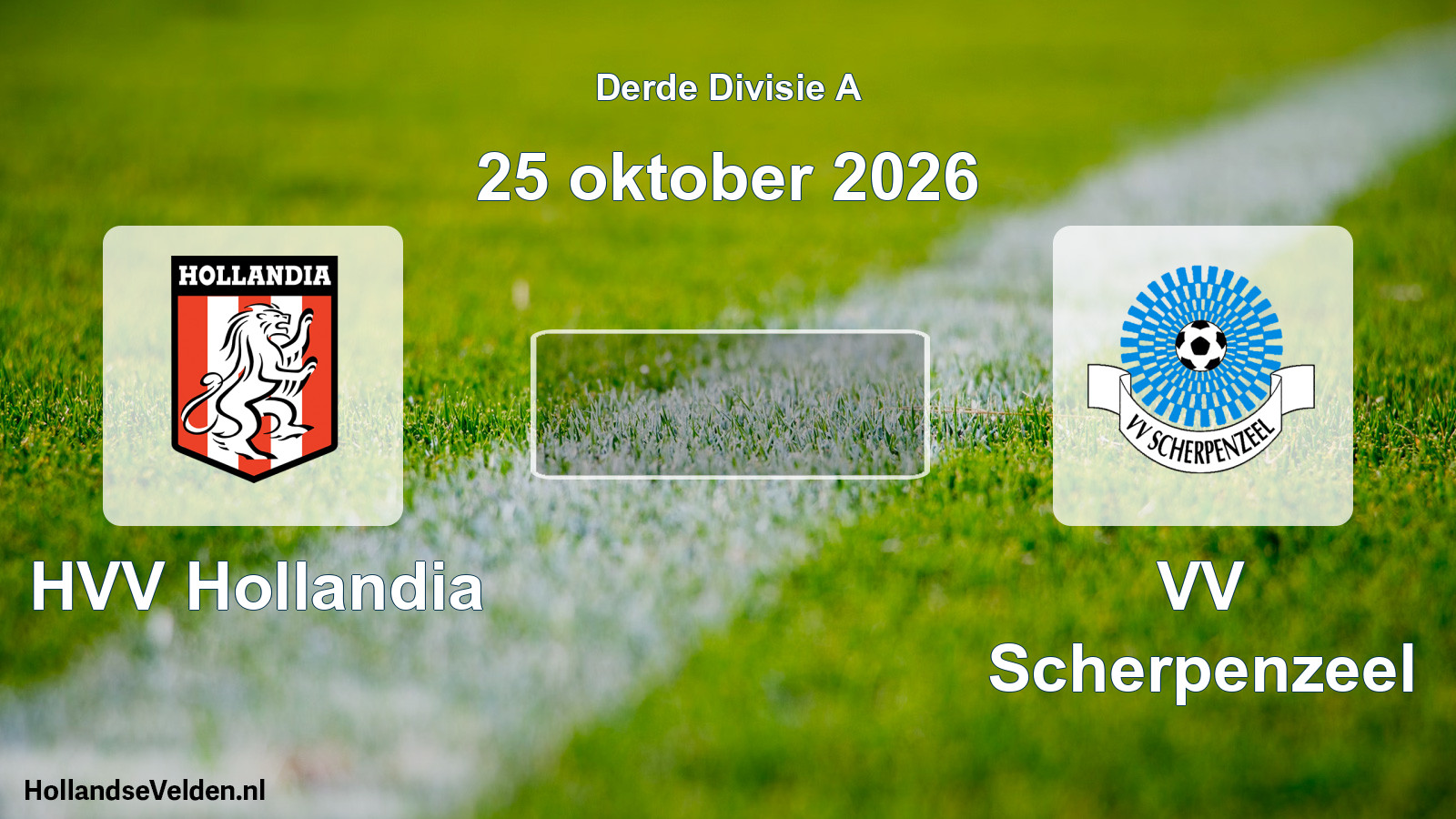 Scheduled Match: HVV Hollandia - VV Scherpenzeel (25 October 2026)
