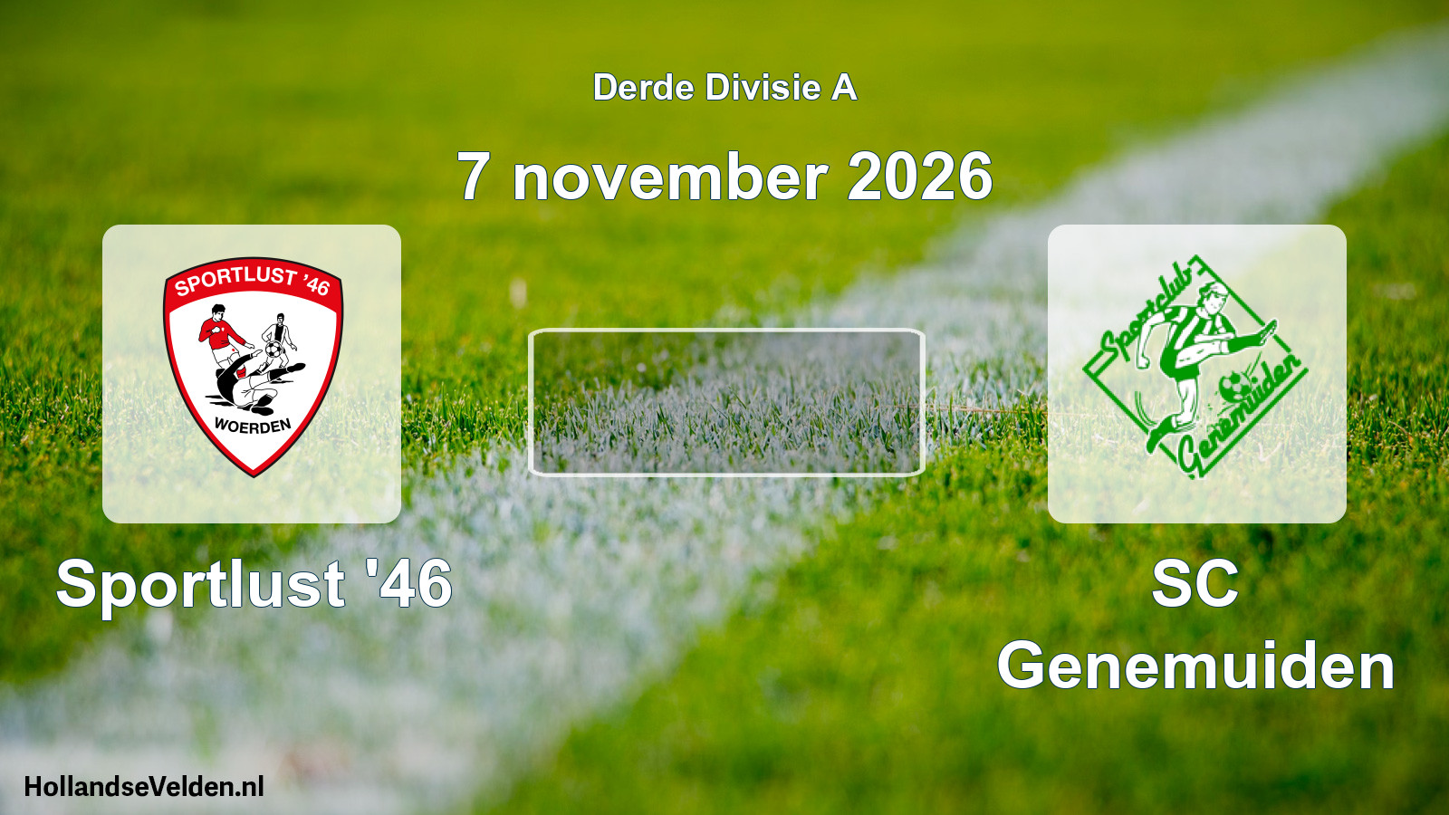 Scheduled Match: Sportlust '46 - SC Genemuiden (7 November 2026)