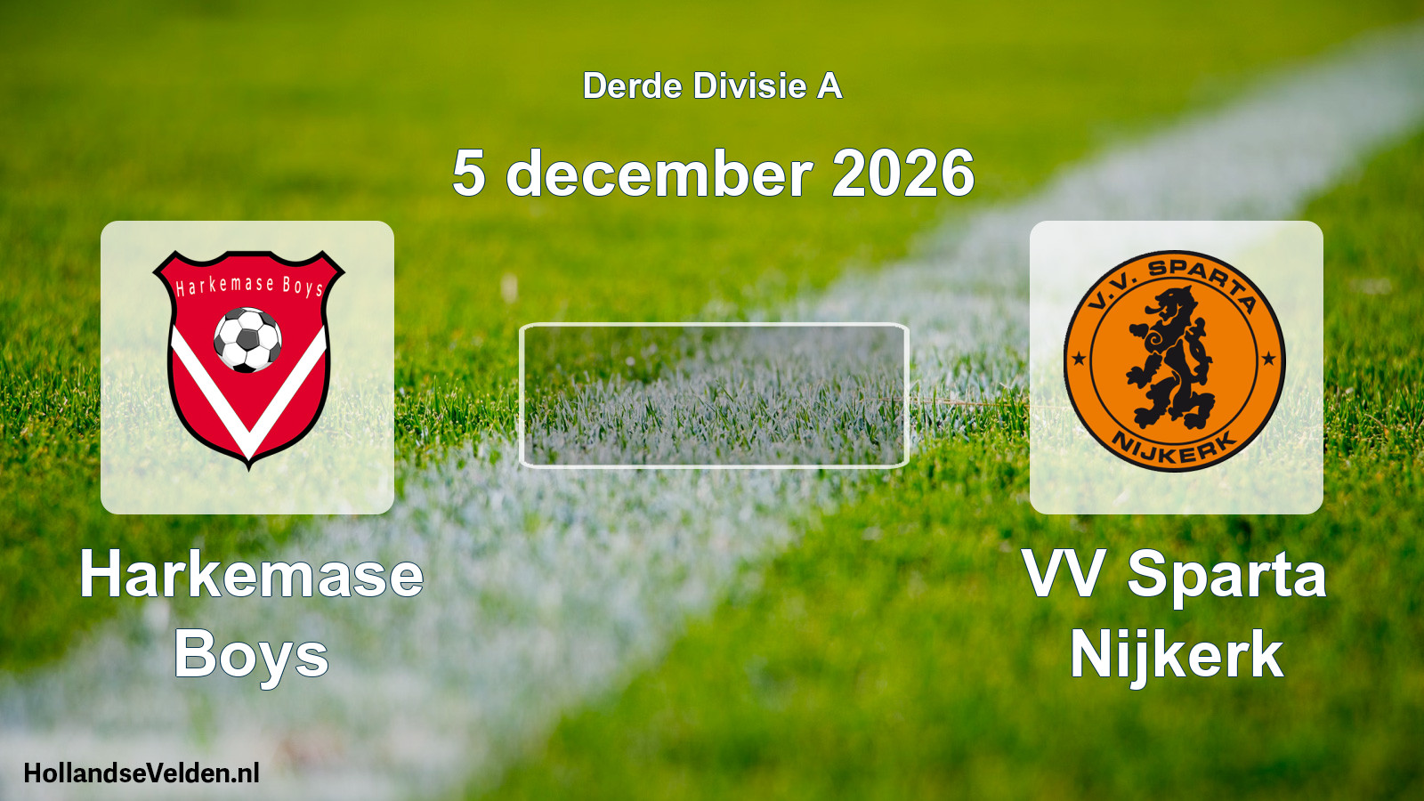 Scheduled Match: Harkemase Boys - VV Sparta Nijkerk (5 December 2026)