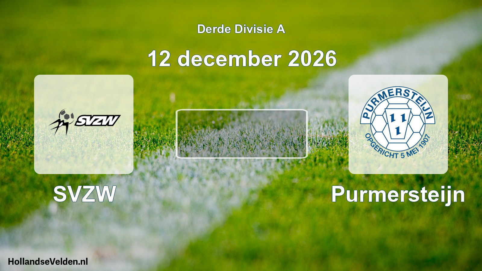 Scheduled Match: SVZW - Purmersteijn (12 December 2026)