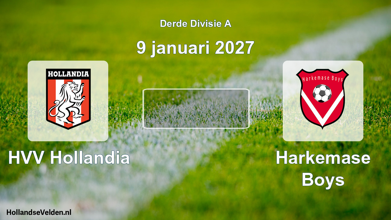 Scheduled Match: HVV Hollandia - Harkemase Boys (9 January 2027)