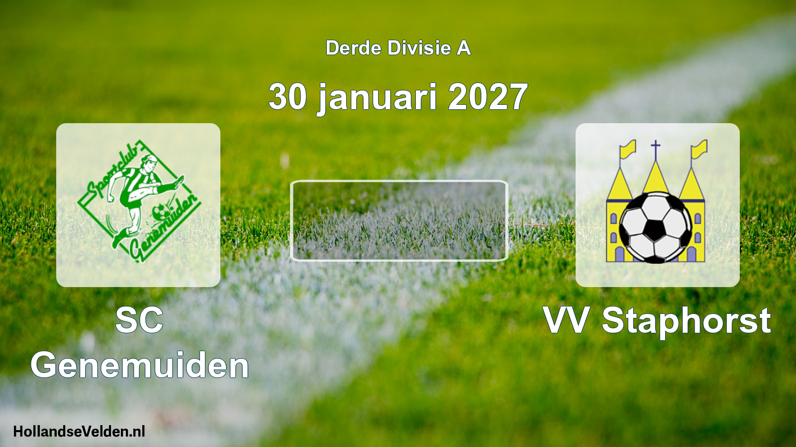 Scheduled Match: SC Genemuiden - VV Staphorst (30 January 2027)