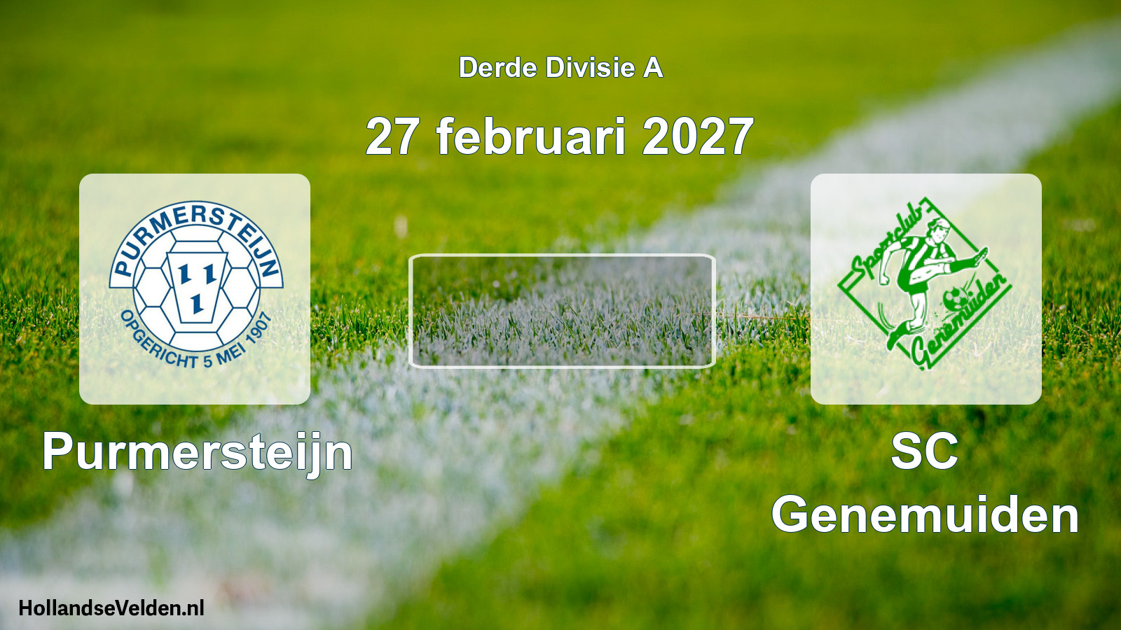Scheduled Match: Purmersteijn - SC Genemuiden (27 February 2027)