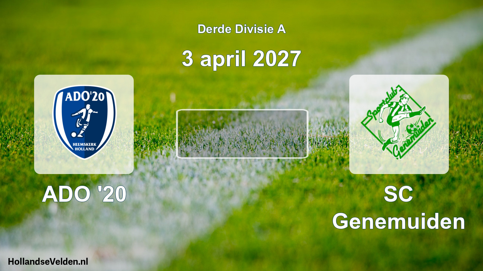 Scheduled Match: ADO '20 - SC Genemuiden (3 April 2027)