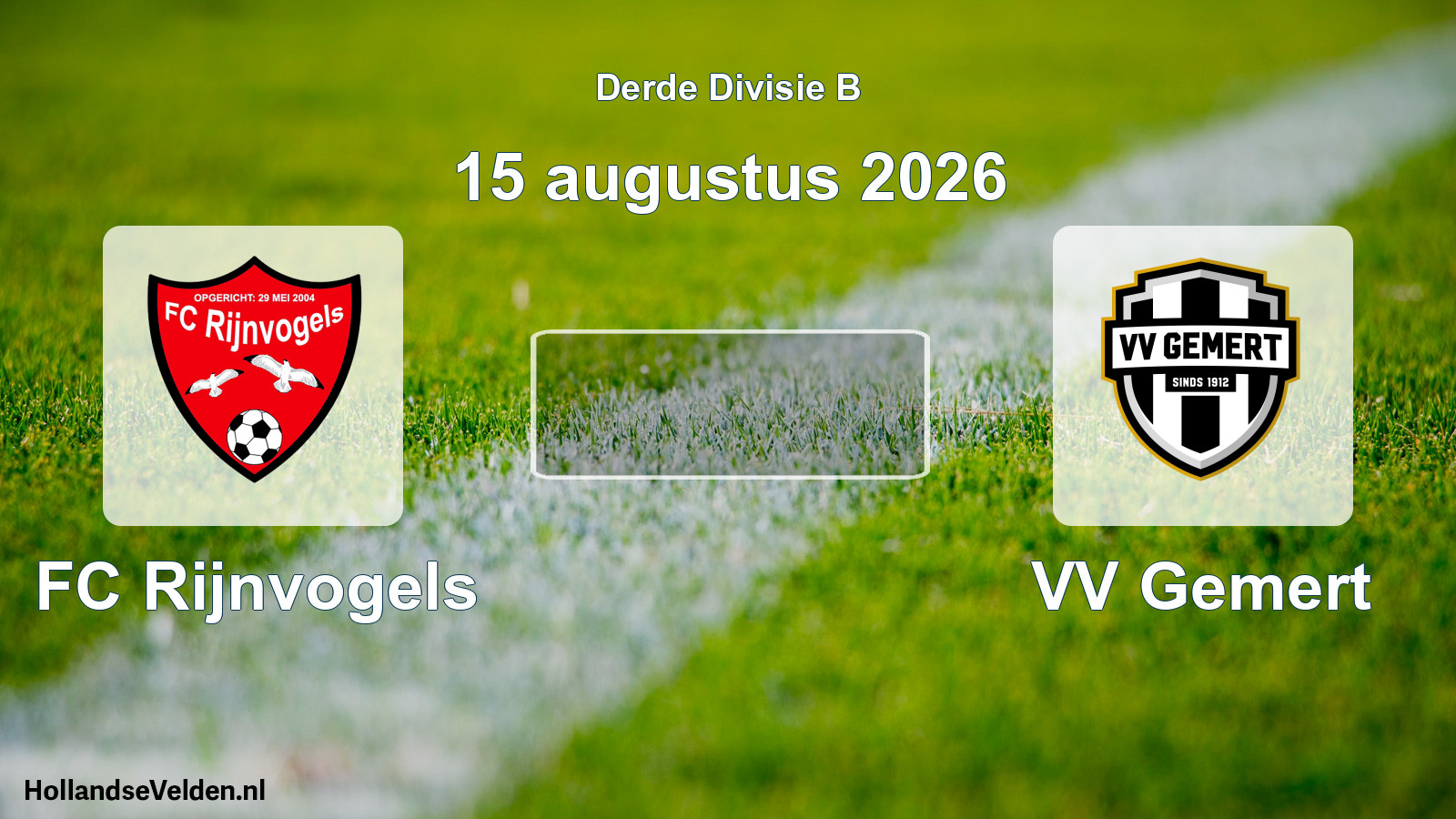 Scheduled Match: FC Rijnvogels - VV Gemert (15 August 2026)