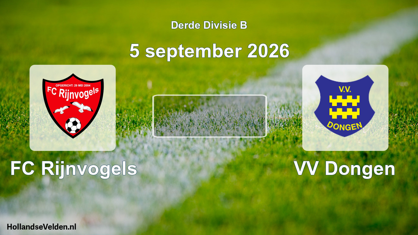 Scheduled Match: FC Rijnvogels - VV Dongen (5 September 2026)