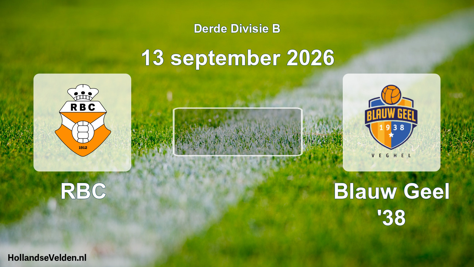 Scheduled Match: RBC - Blauw Geel '38 (13 September 2026)