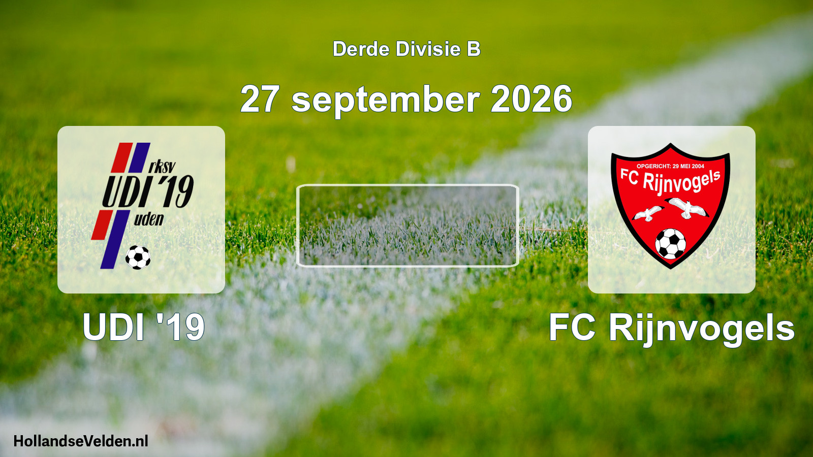 Scheduled Match: UDI '19 - FC Rijnvogels (27 September 2026)