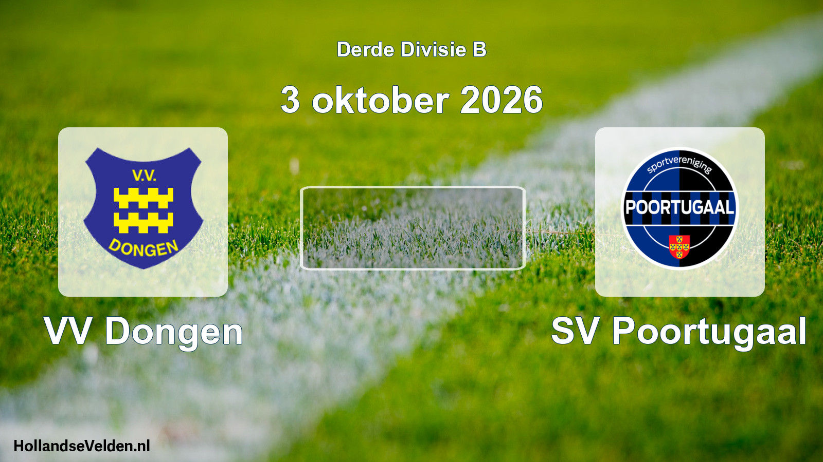 Scheduled Match: VV Dongen - SV Poortugaal (3 October 2026)