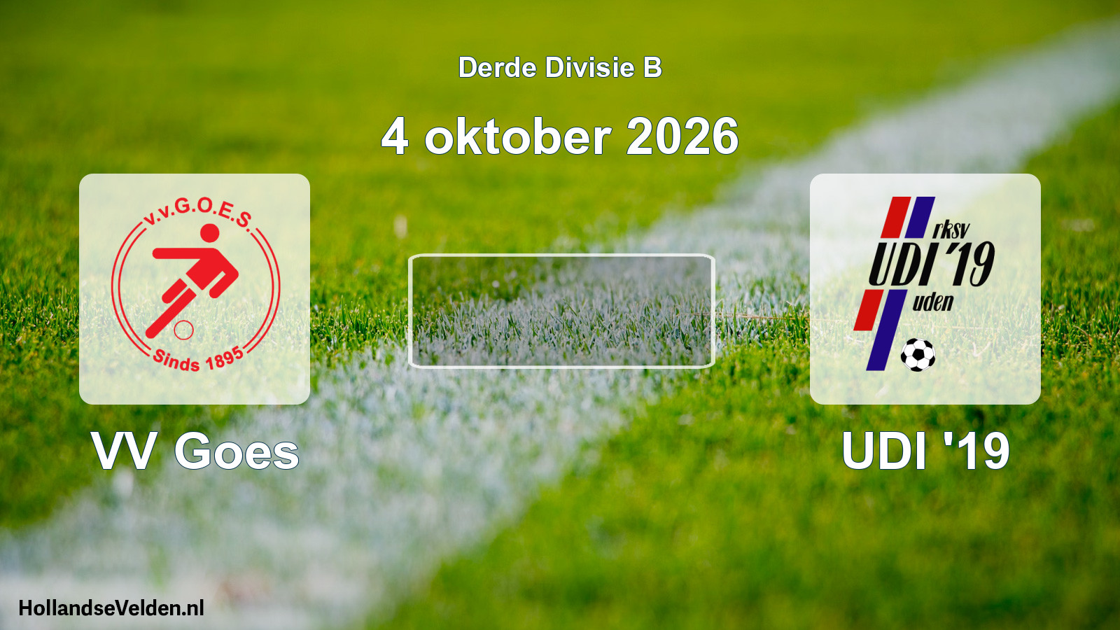 Scheduled Match: VV Goes - UDI '19 (4 October 2026)