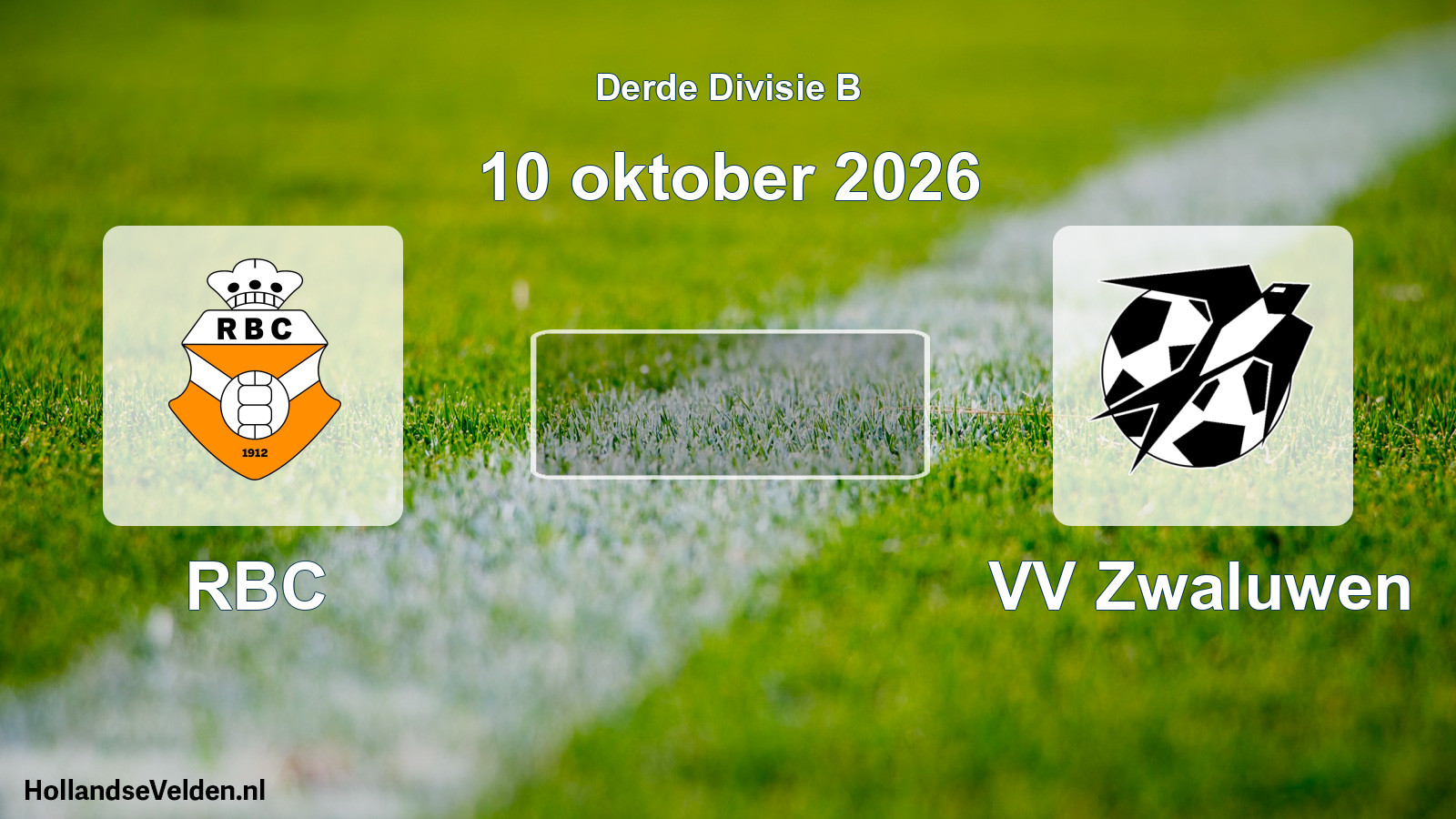 Scheduled Match: RBC - VV Zwaluwen (10 October 2026)
