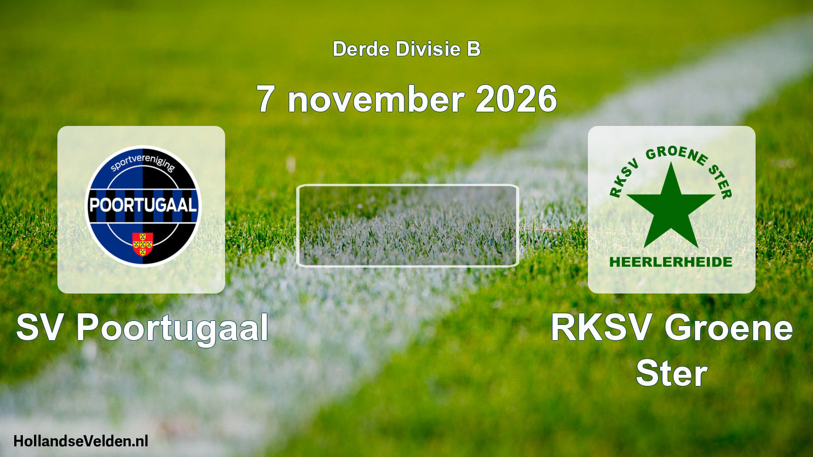 Scheduled Match: SV Poortugaal - RKSV Groene Ster (7 November 2026)