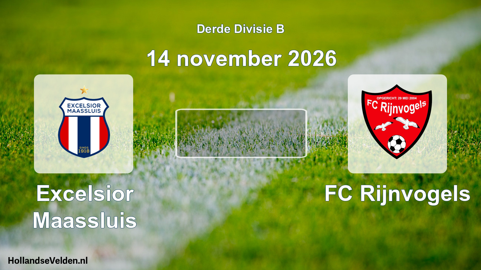 Scheduled Match: Excelsior Maassluis - FC Rijnvogels (14 November 2026)