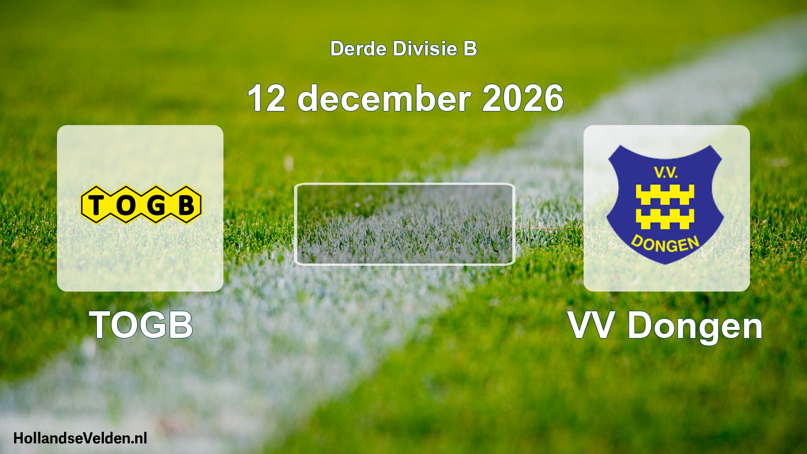 Scheduled Match: TOGB - VV Dongen (12 December 2026)