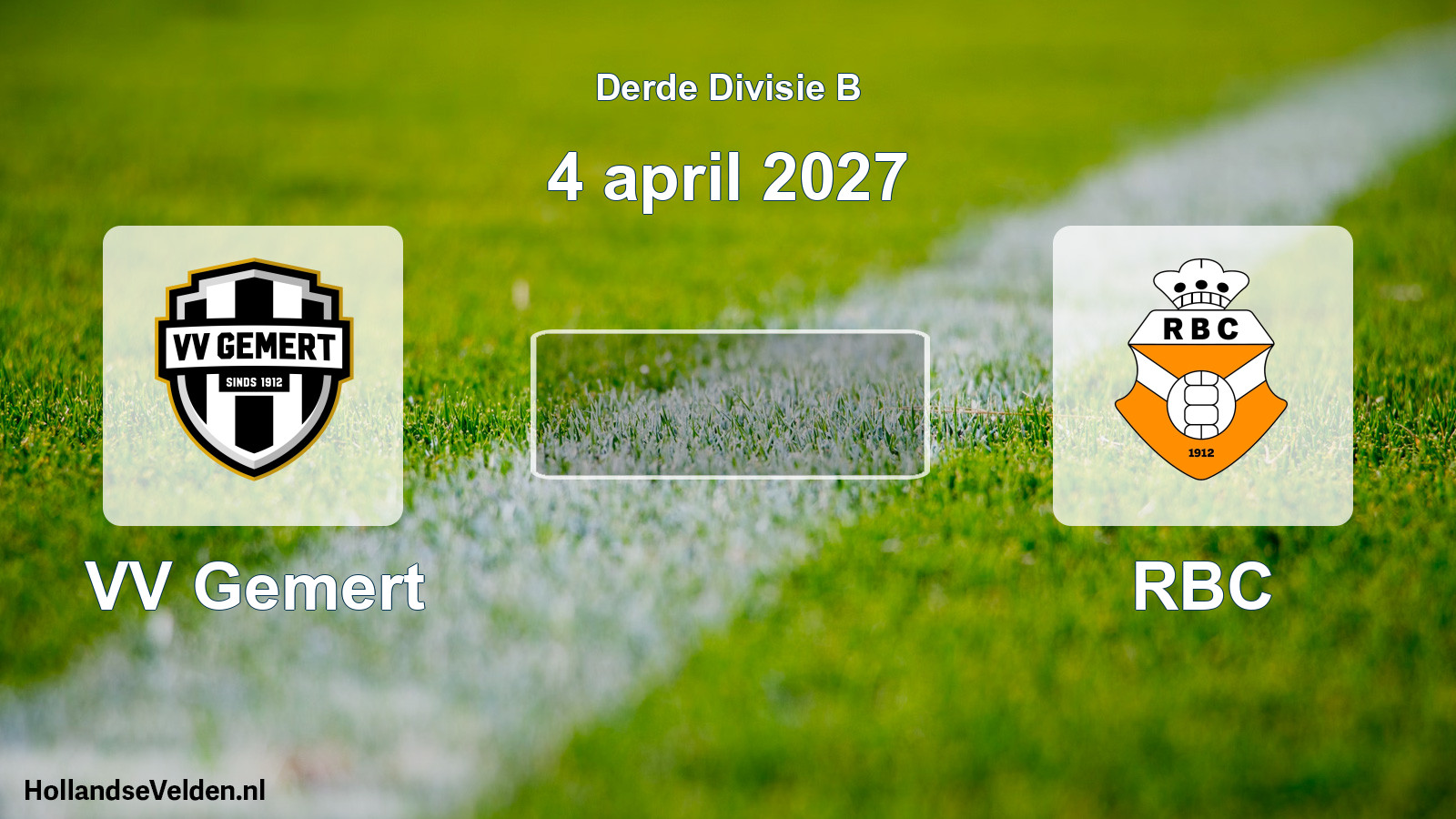 Scheduled Match: VV Gemert - RBC (4 April 2027)