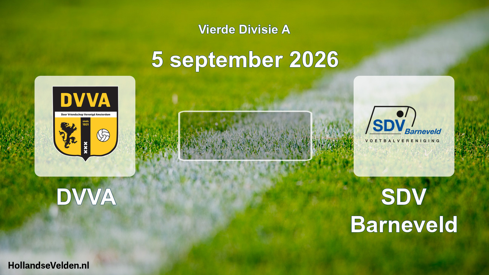 Geplande wedstrijd: DVVA - SDV Barneveld (5 september 2026)