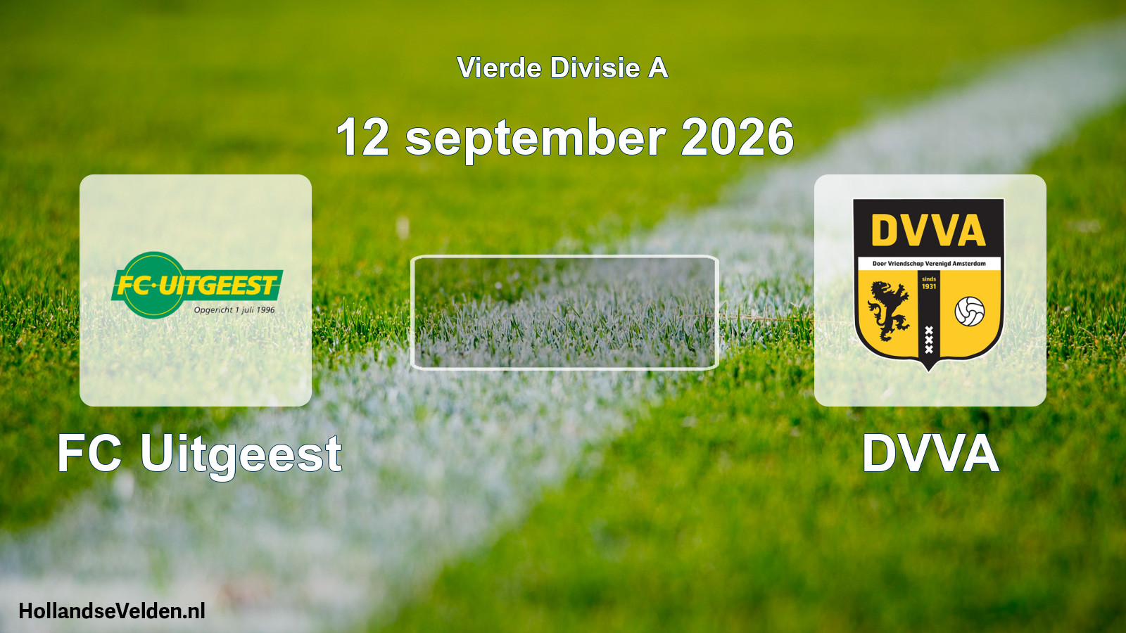Geplande wedstrijd: FC Uitgeest - DVVA (12 september 2026)