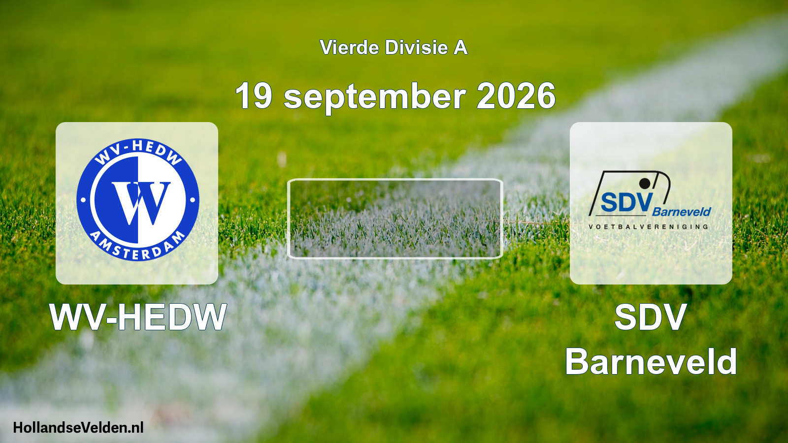 Geplande wedstrijd: WV-HEDW - SDV Barneveld (19 september 2026)