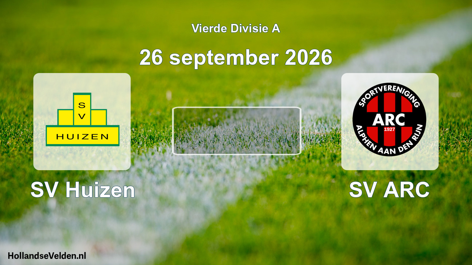 Geplande wedstrijd: SV Huizen - SV ARC (26 september 2026)