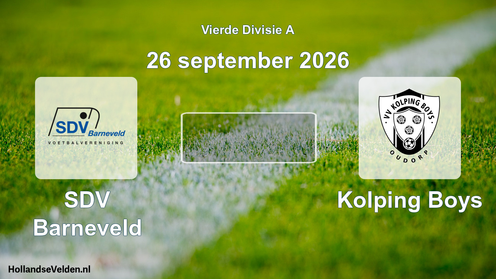 Geplande wedstrijd: SDV Barneveld - Kolping Boys (26 september 2026)
