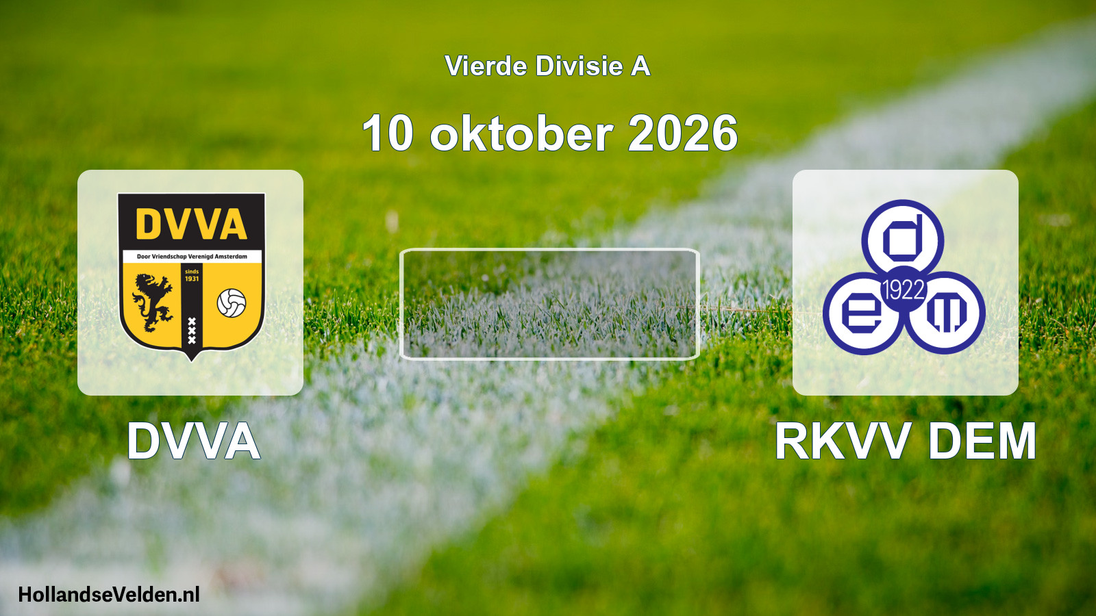 Geplande wedstrijd: DVVA - RKVV DEM (10 oktober 2026)