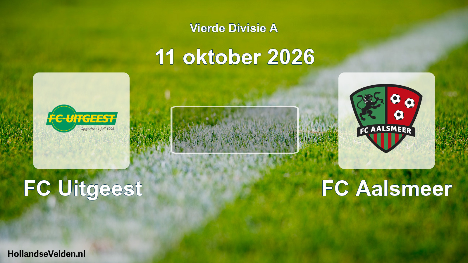 Geplande wedstrijd: FC Uitgeest - FC Aalsmeer (11 oktober 2026)