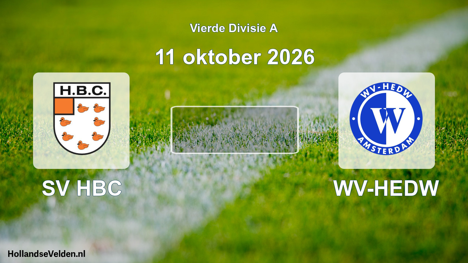 Scheduled Match: SV HBC - WV-HEDW (11 October 2026)