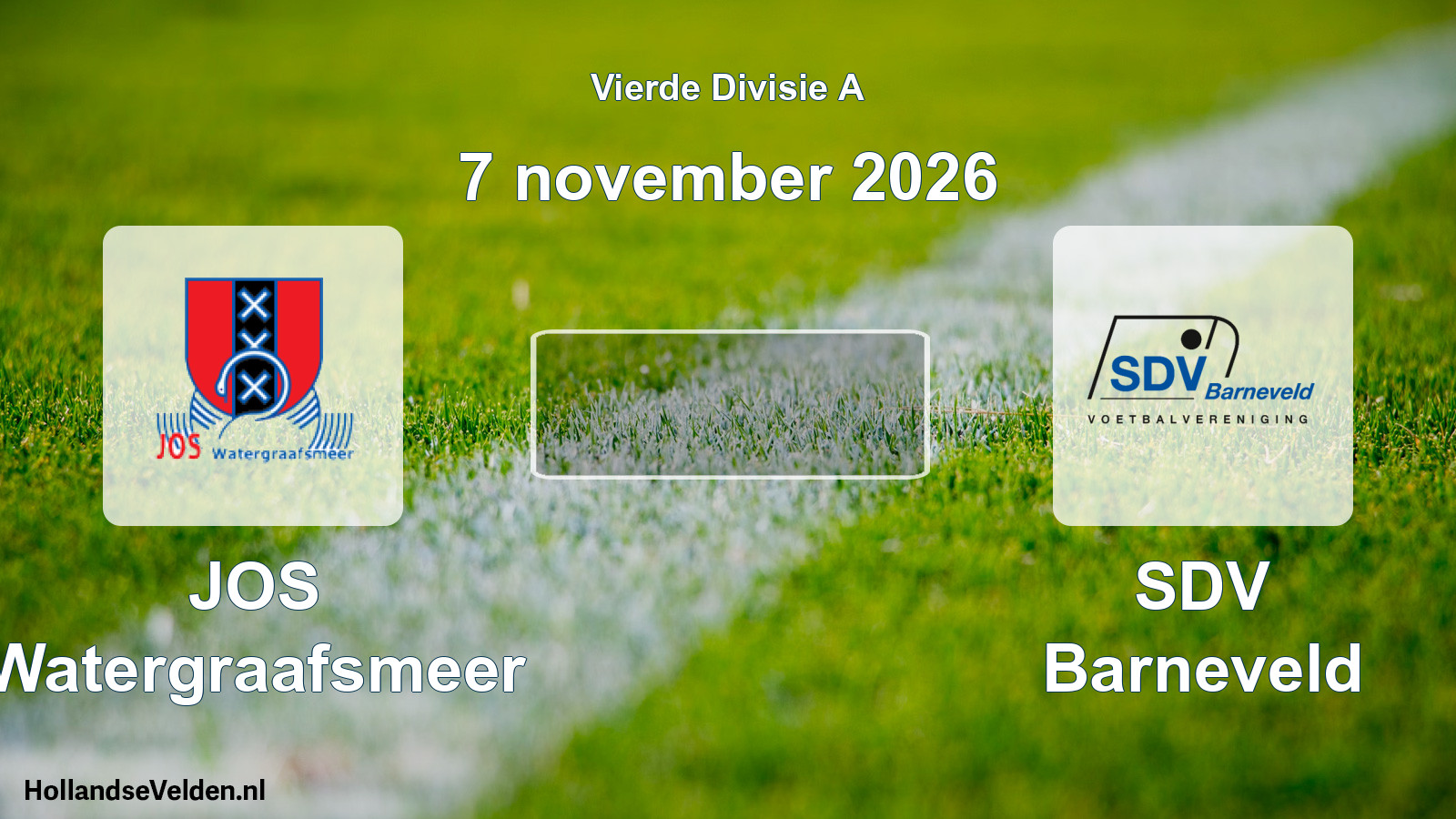 Geplande wedstrijd: JOS Watergraafsmeer - SDV Barneveld (7 november 2026)
