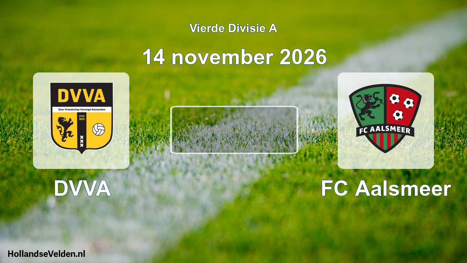 Geplande wedstrijd: DVVA - FC Aalsmeer (14 november 2026)