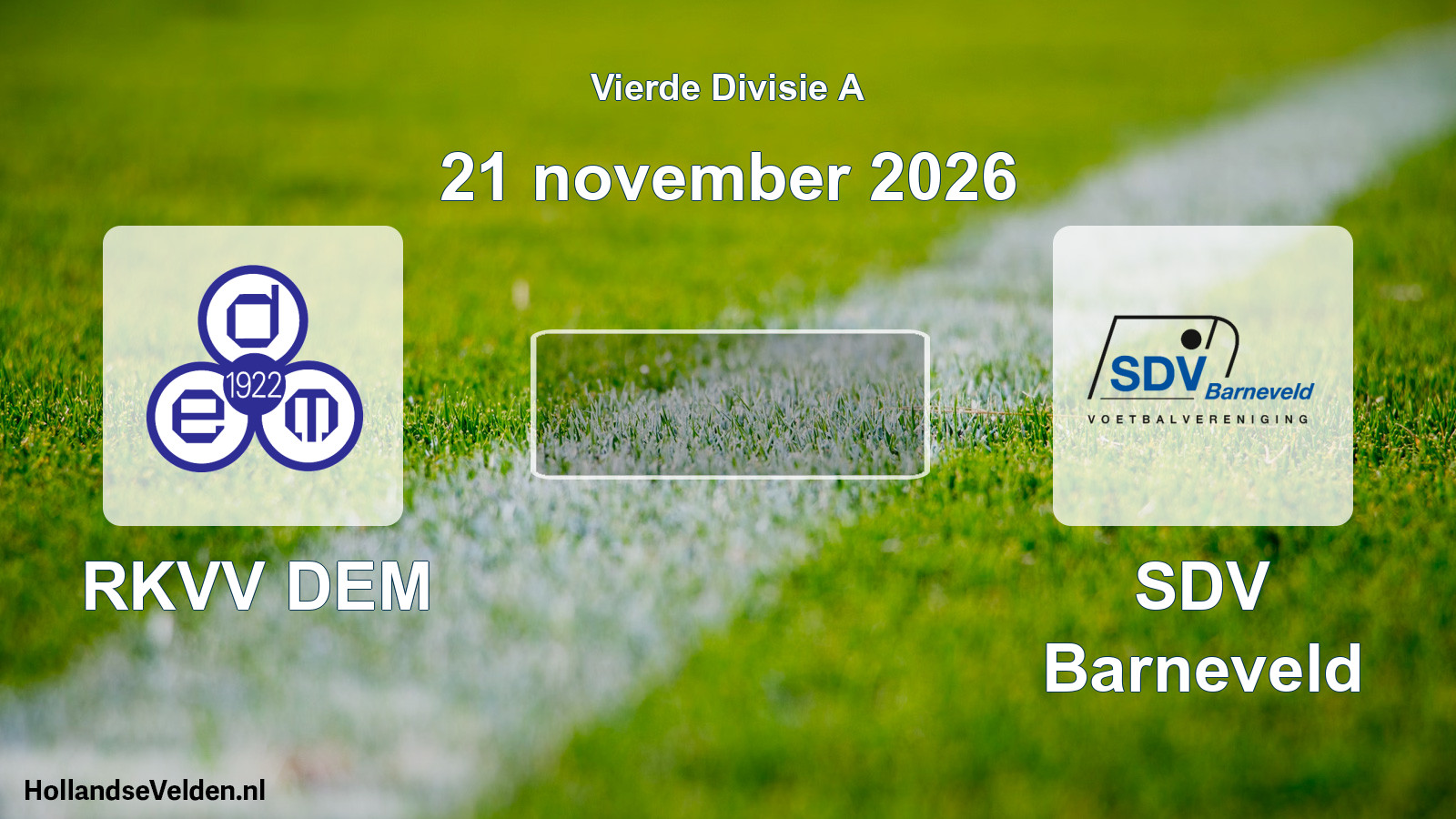Geplande wedstrijd: RKVV DEM - SDV Barneveld (21 november 2026)