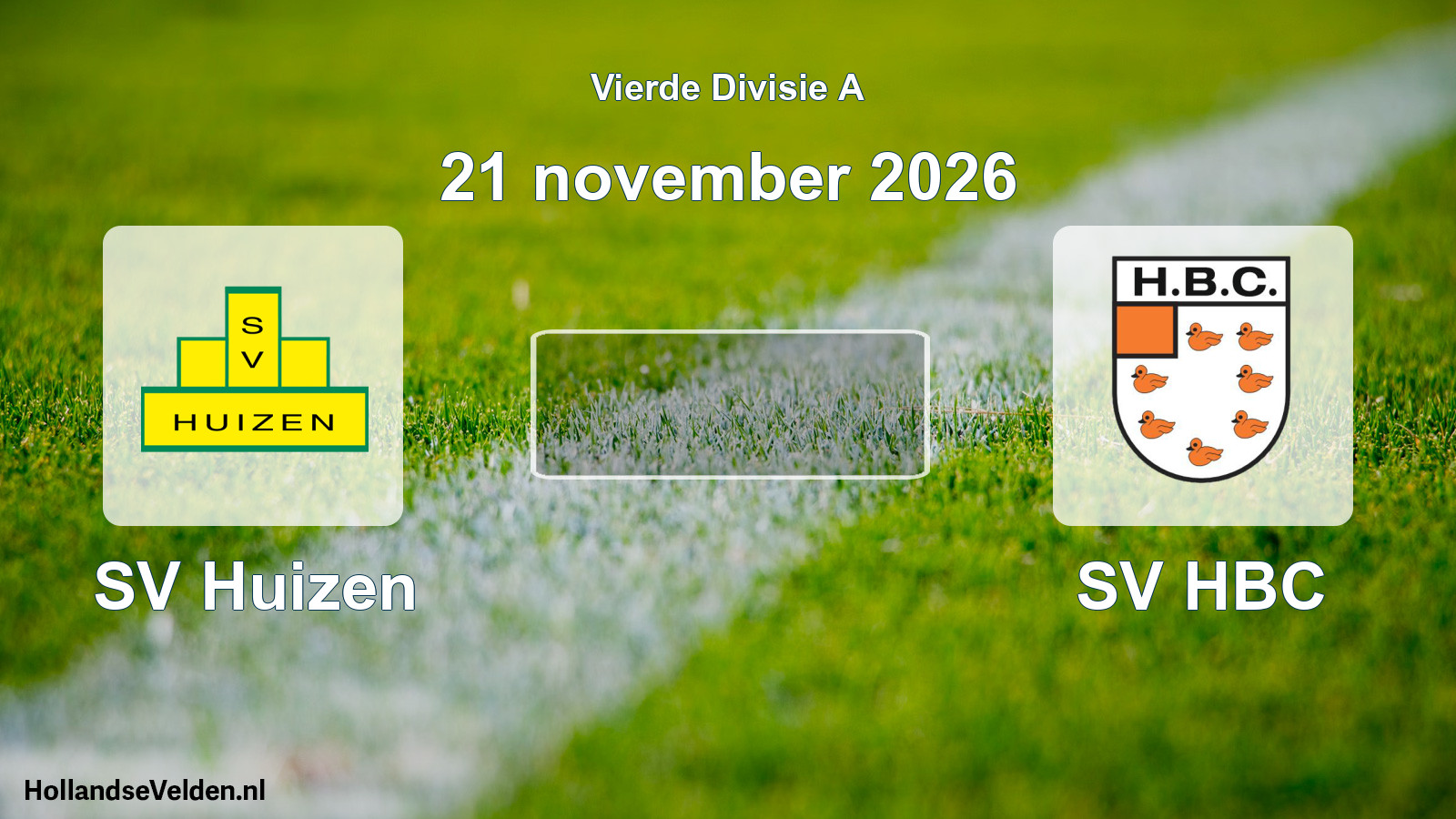 Geplande wedstrijd: SV Huizen - SV HBC (21 november 2026)