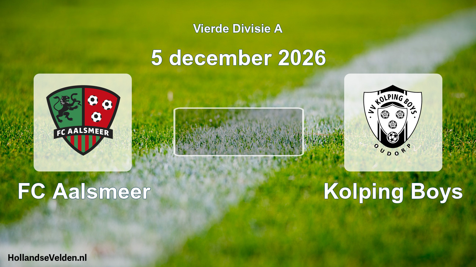 Geplande wedstrijd: FC Aalsmeer - Kolping Boys (5 december 2026)