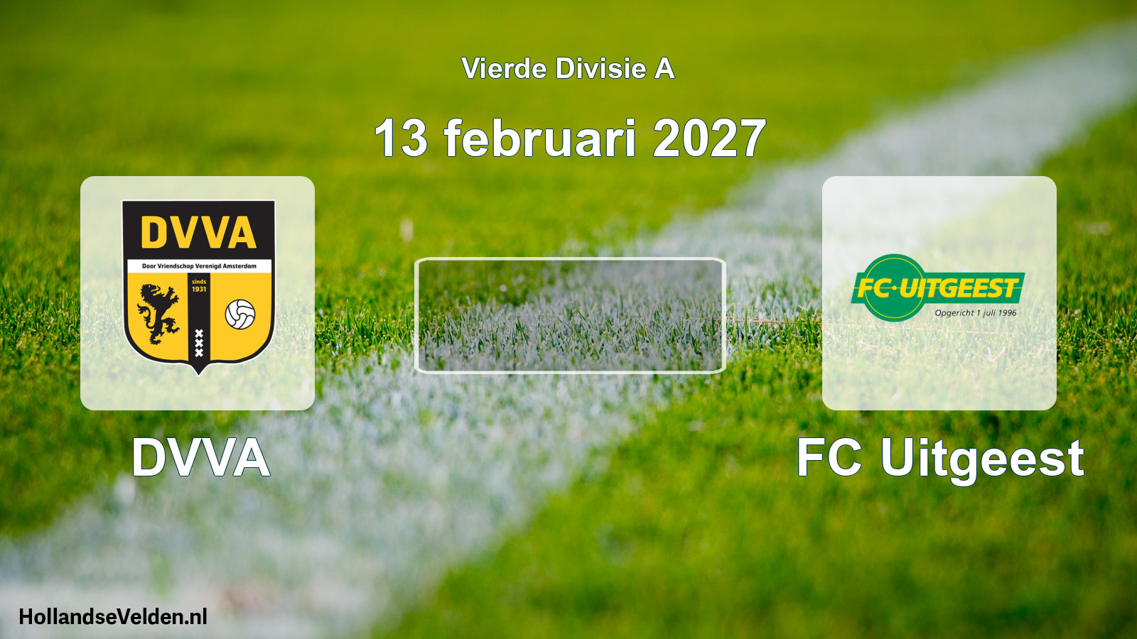 Geplande wedstrijd: DVVA - FC Uitgeest (13 februari 2027)