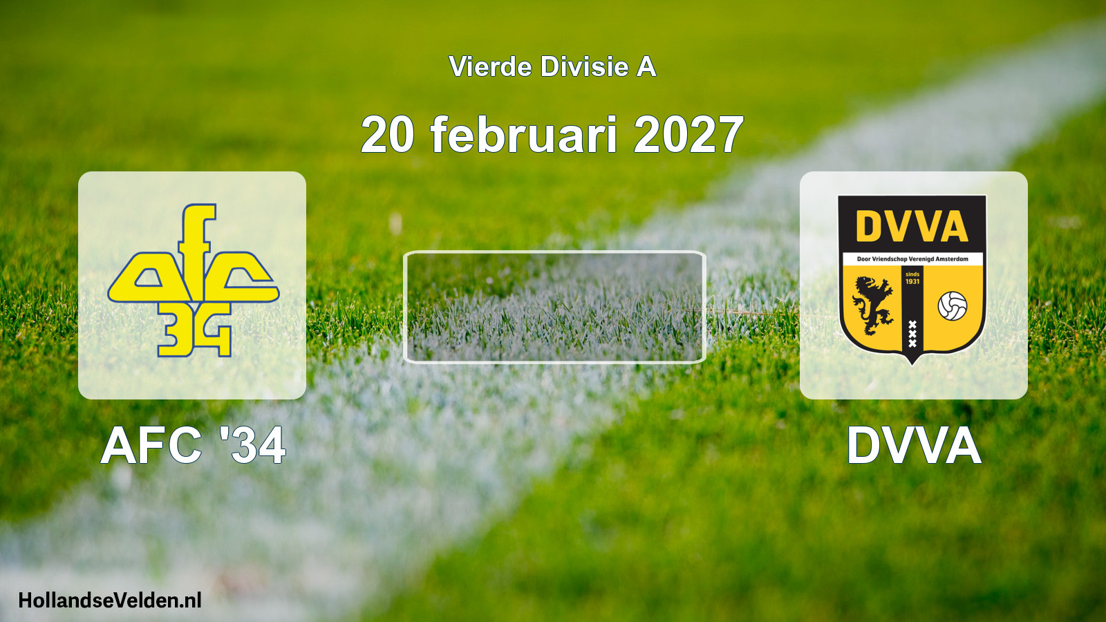 Geplande wedstrijd: AFC '34 - DVVA (20 februari 2027)
