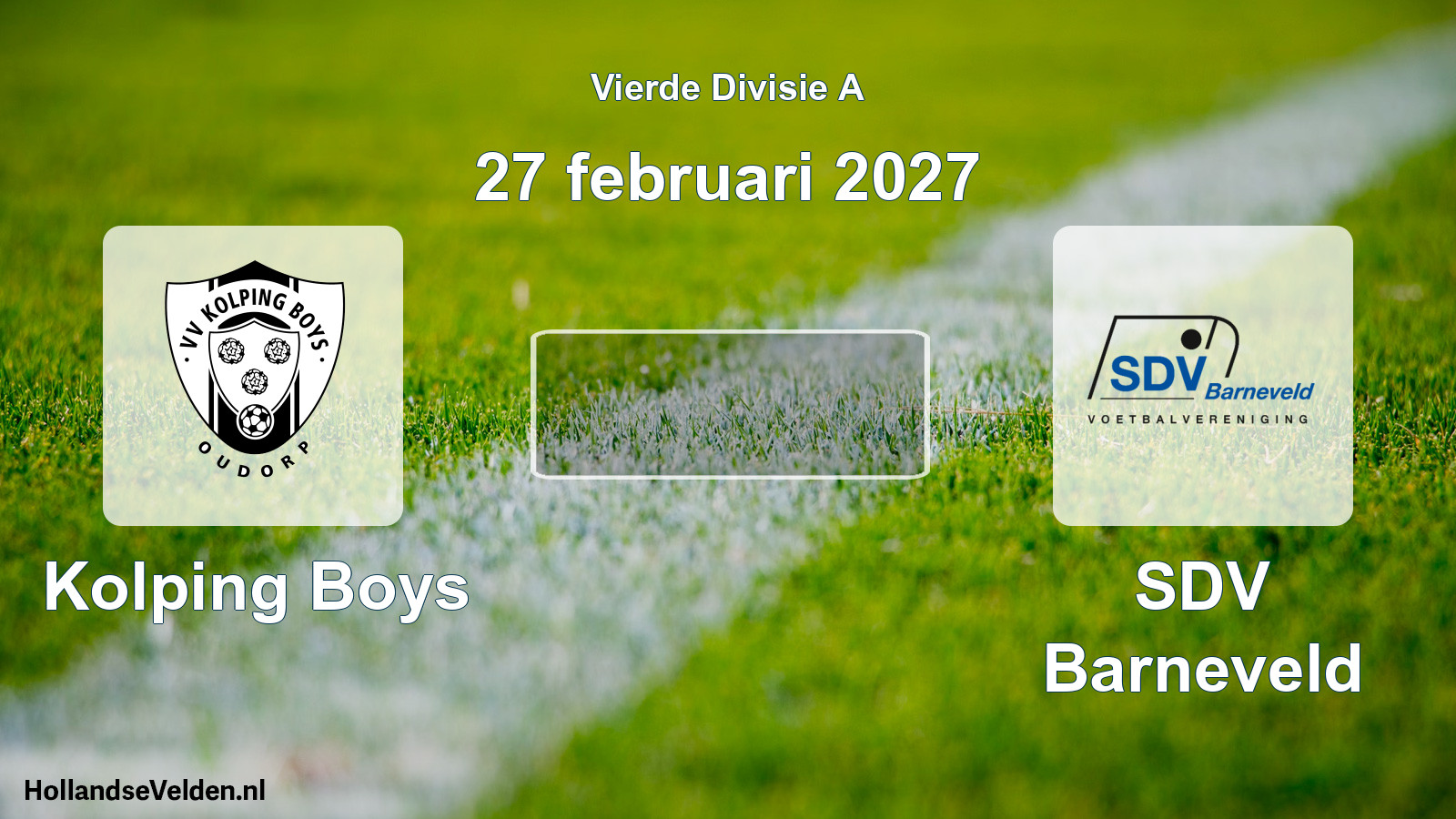 Geplande wedstrijd: Kolping Boys - SDV Barneveld (27 februari 2027)
