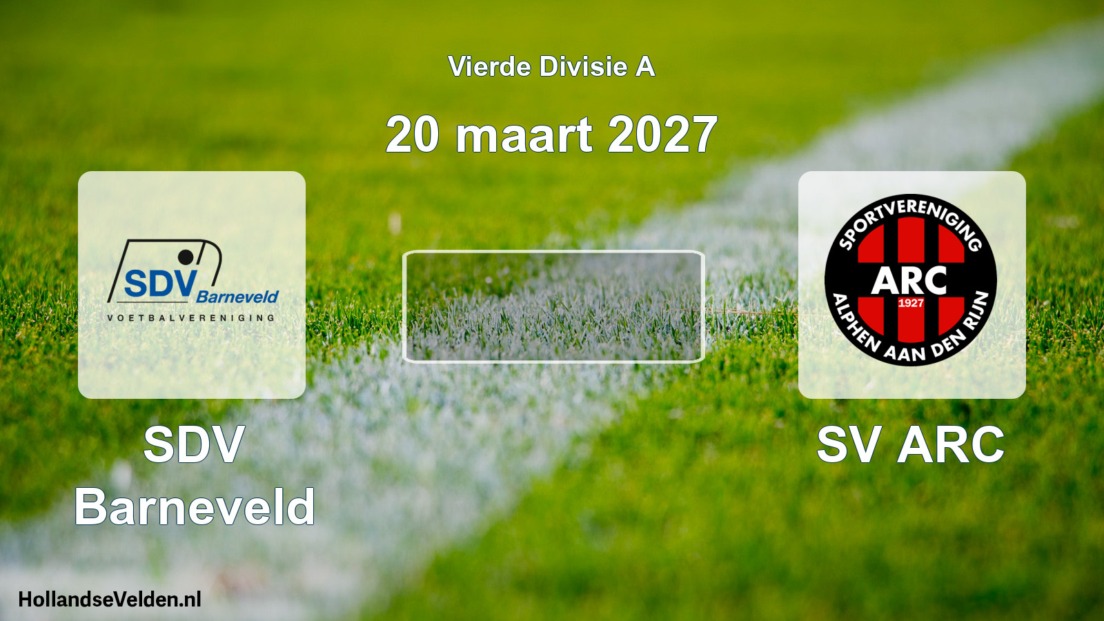 Geplande wedstrijd: SDV Barneveld - SV ARC (20 maart 2027)