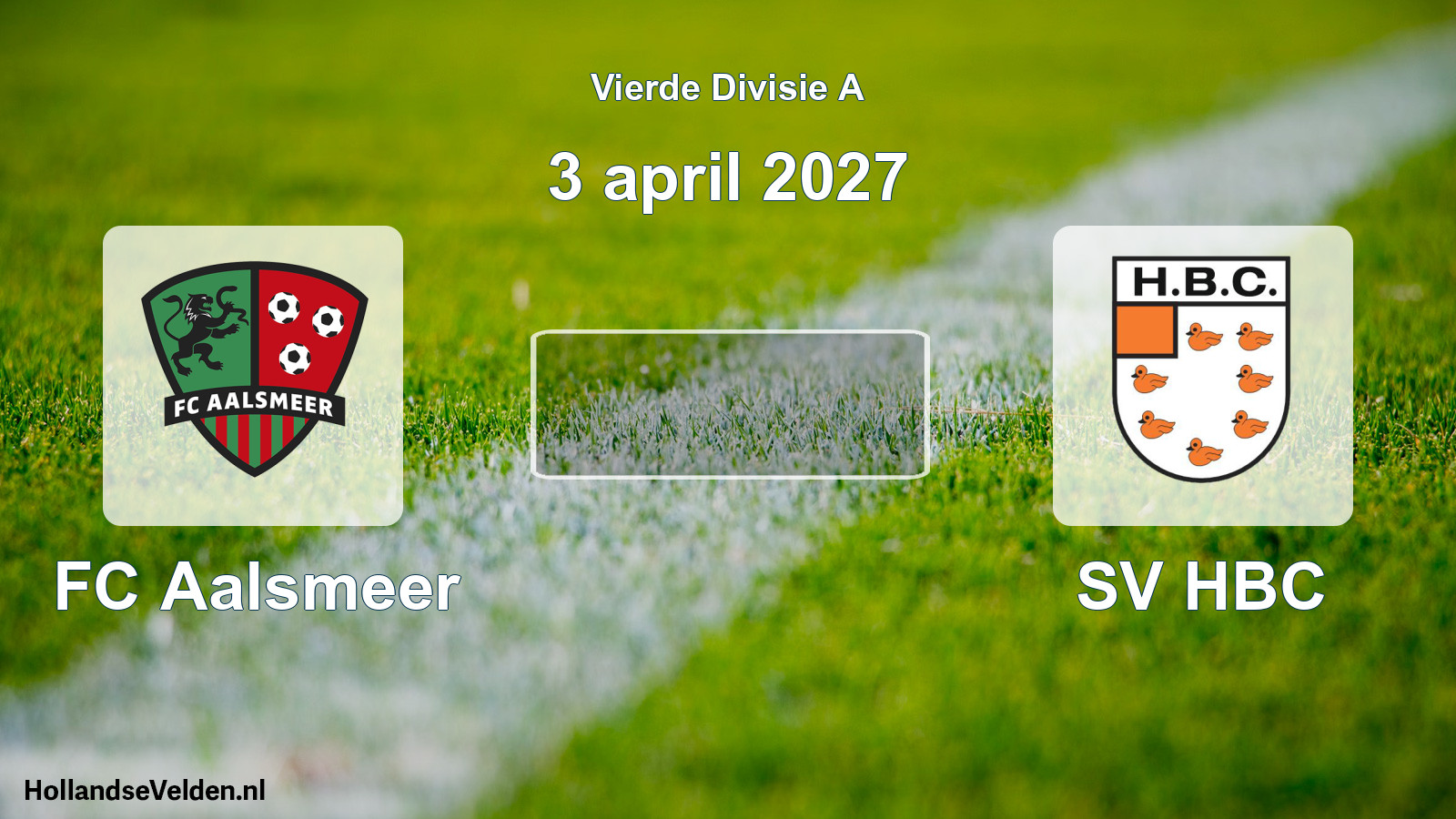 Geplande wedstrijd: FC Aalsmeer - SV HBC (3 april 2027)