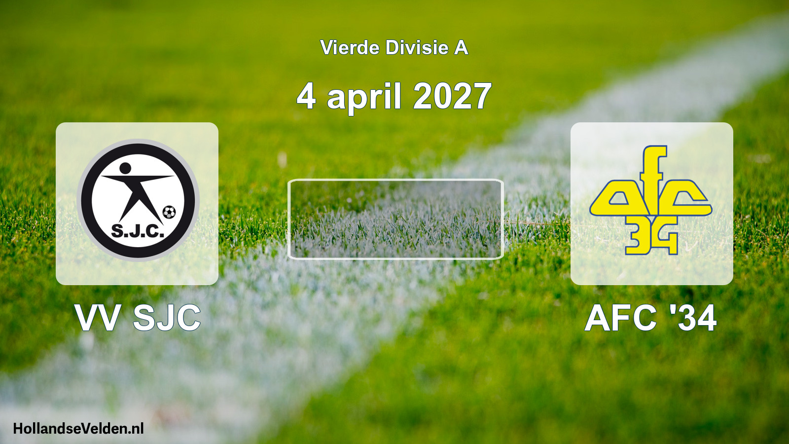 Geplande wedstrijd: VV SJC - AFC '34 (4 april 2027)