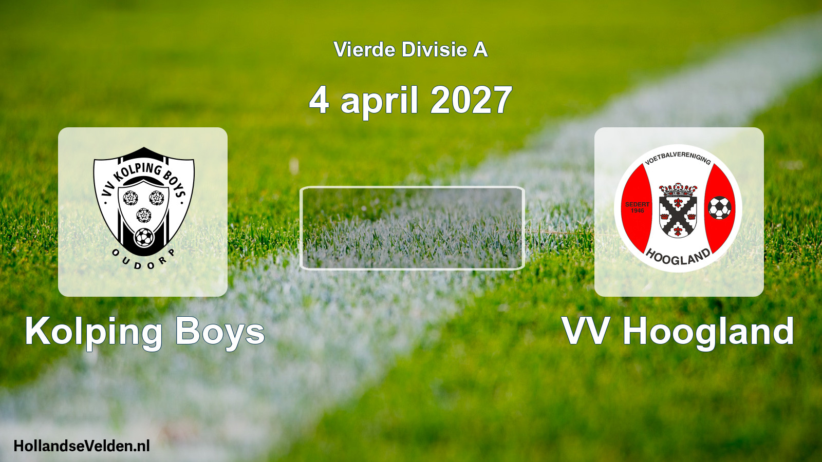 Geplande wedstrijd: Kolping Boys - VV Hoogland (4 april 2027)