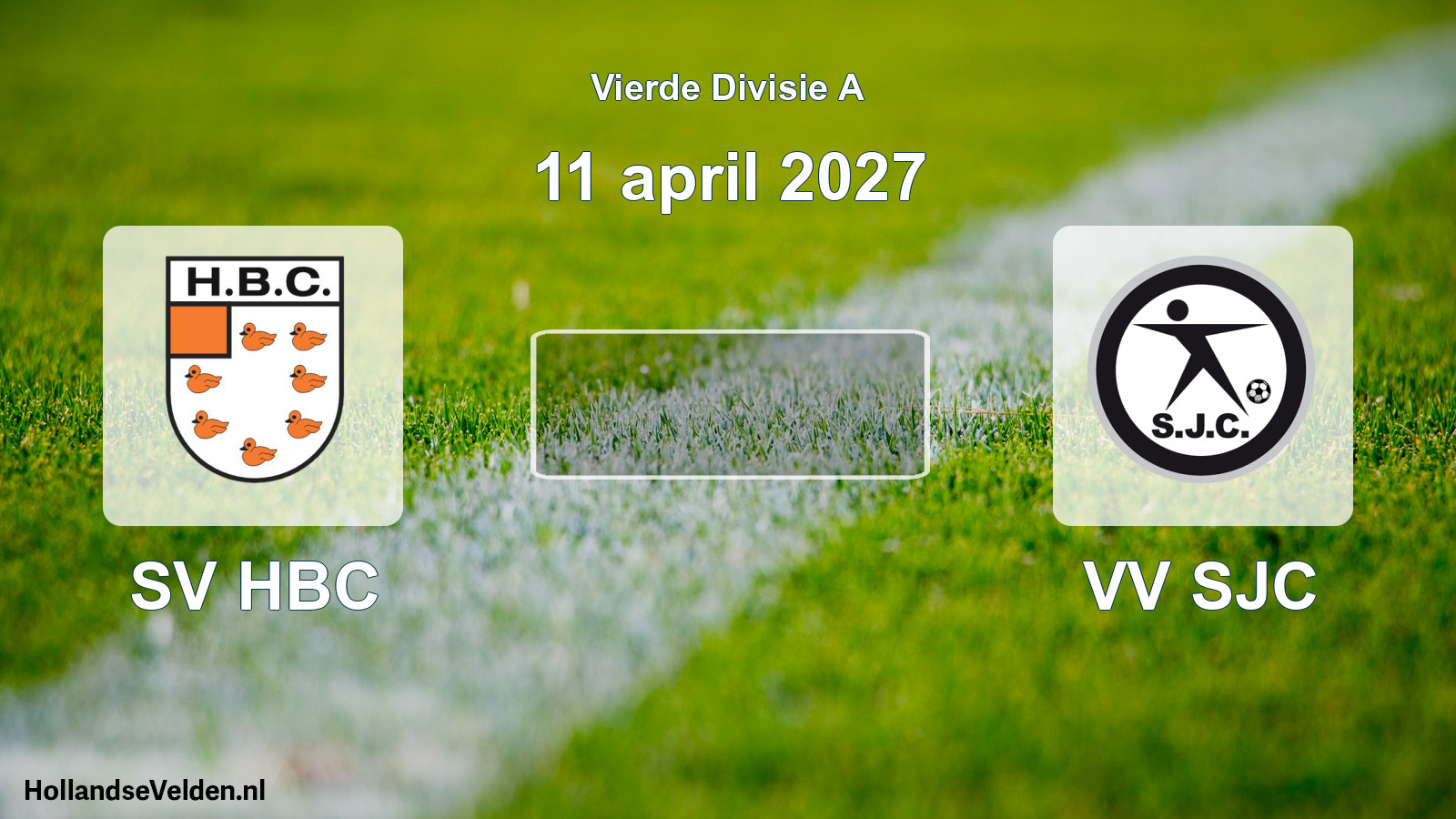 Geplande wedstrijd: SV HBC - VV SJC (11 april 2027)