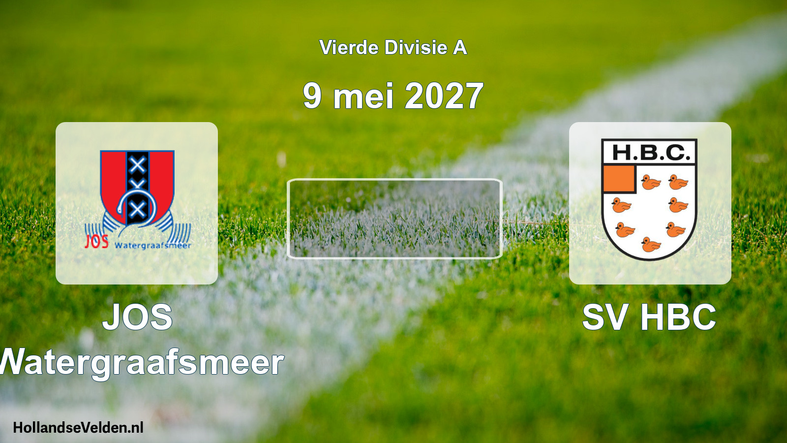 Geplande wedstrijd: JOS Watergraafsmeer - SV HBC (9 mei 2027)
