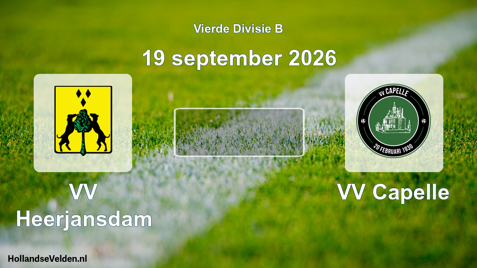 Geplande wedstrijd: VV Heerjansdam - VV Capelle (19 september 2026)