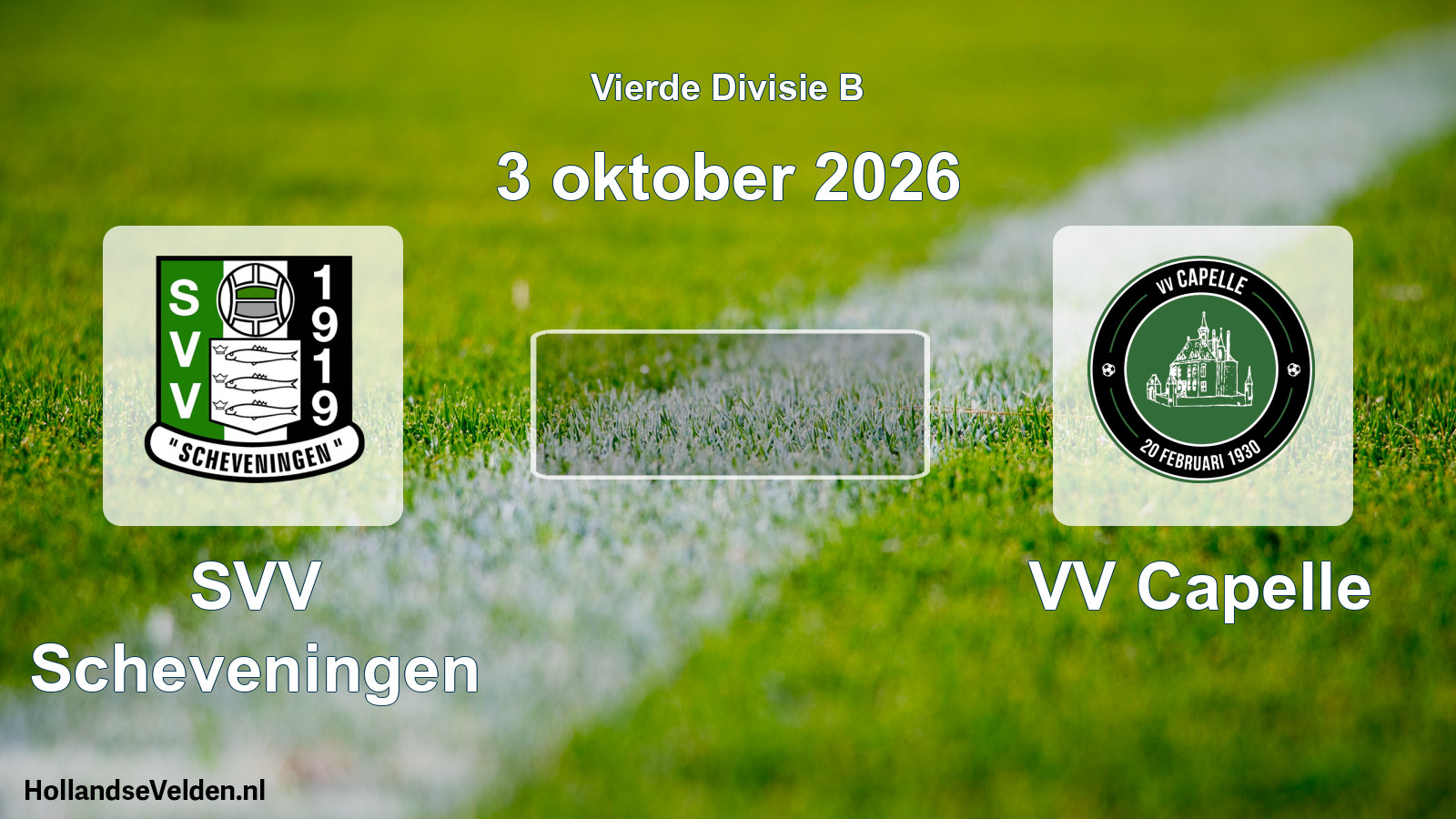 Geplande wedstrijd: SVV Scheveningen - VV Capelle (3 oktober 2026)